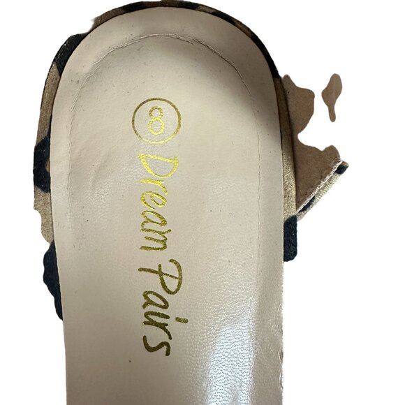 Dream Pairs Womens Leopard Print Ankle Strap Pointed Flats Size 8 - Picture 8 of 8